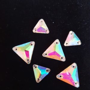 Triangle Cristal AB Strass à coudre
