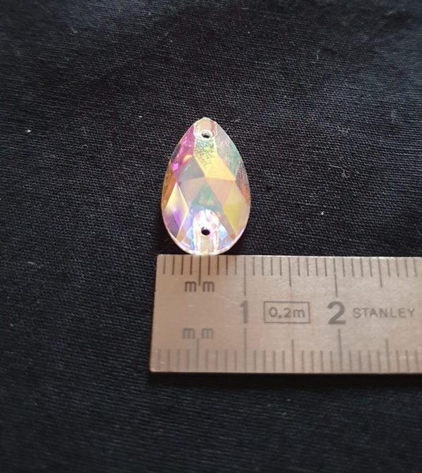Strass à coudre coloris AB en forme de goutte