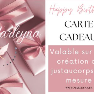 Carte Cadeau Anniversaire création justaucorps (physique)