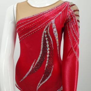 Justaucorps Velours Rouge Cerise