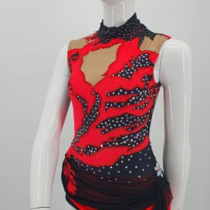 Location Justaucorps Rouge fluo et Noir