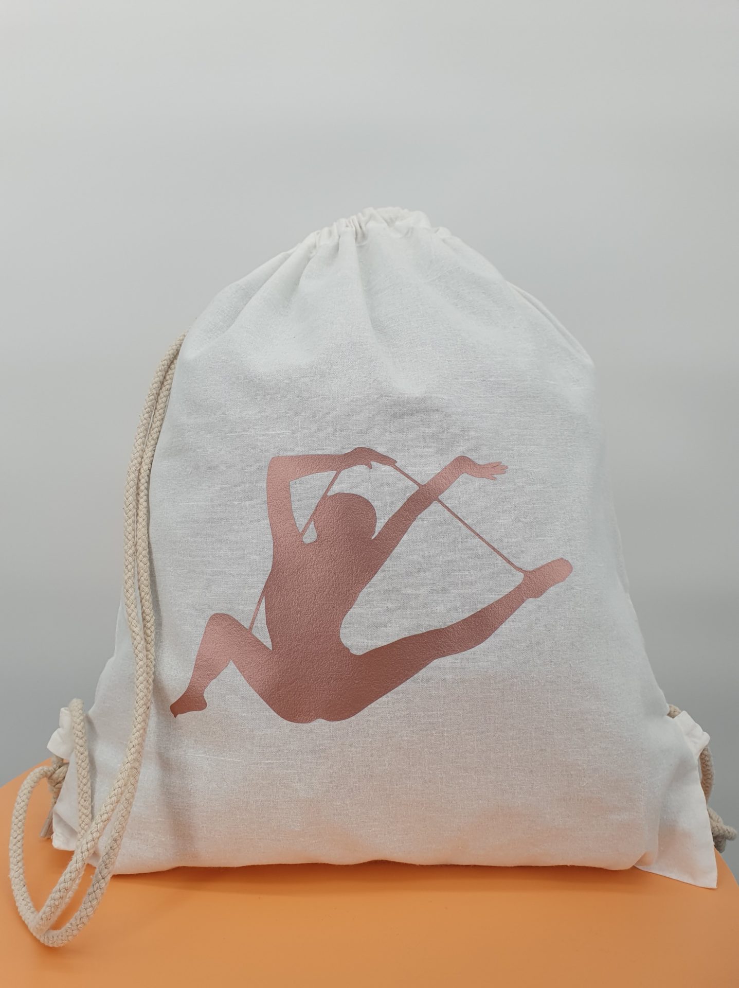 Sac à dos flocage corde vieux rose – Image 2