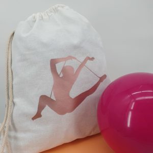 Sac à dos flocage corde vieux rose