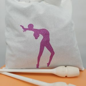 Tote-bag flocage ballon fuchsia